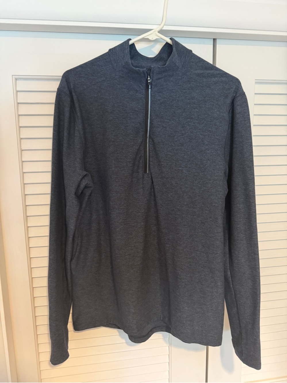 Lululemon Men's Half-Zip Lt Weight Long Sleeve Pullover - Dark Blue/Black-Medium